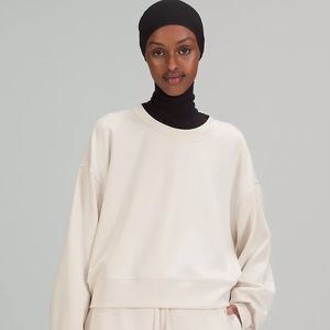 Lululemon Softstreme Perfectly Oversized Cropped Crew *White Opal